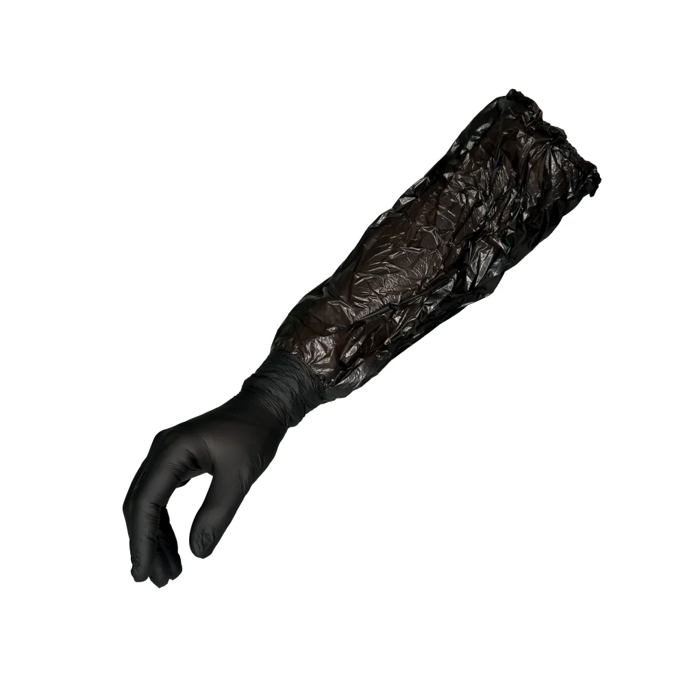Disposable Arm Sleeves Black (100 pieces) - Image 2