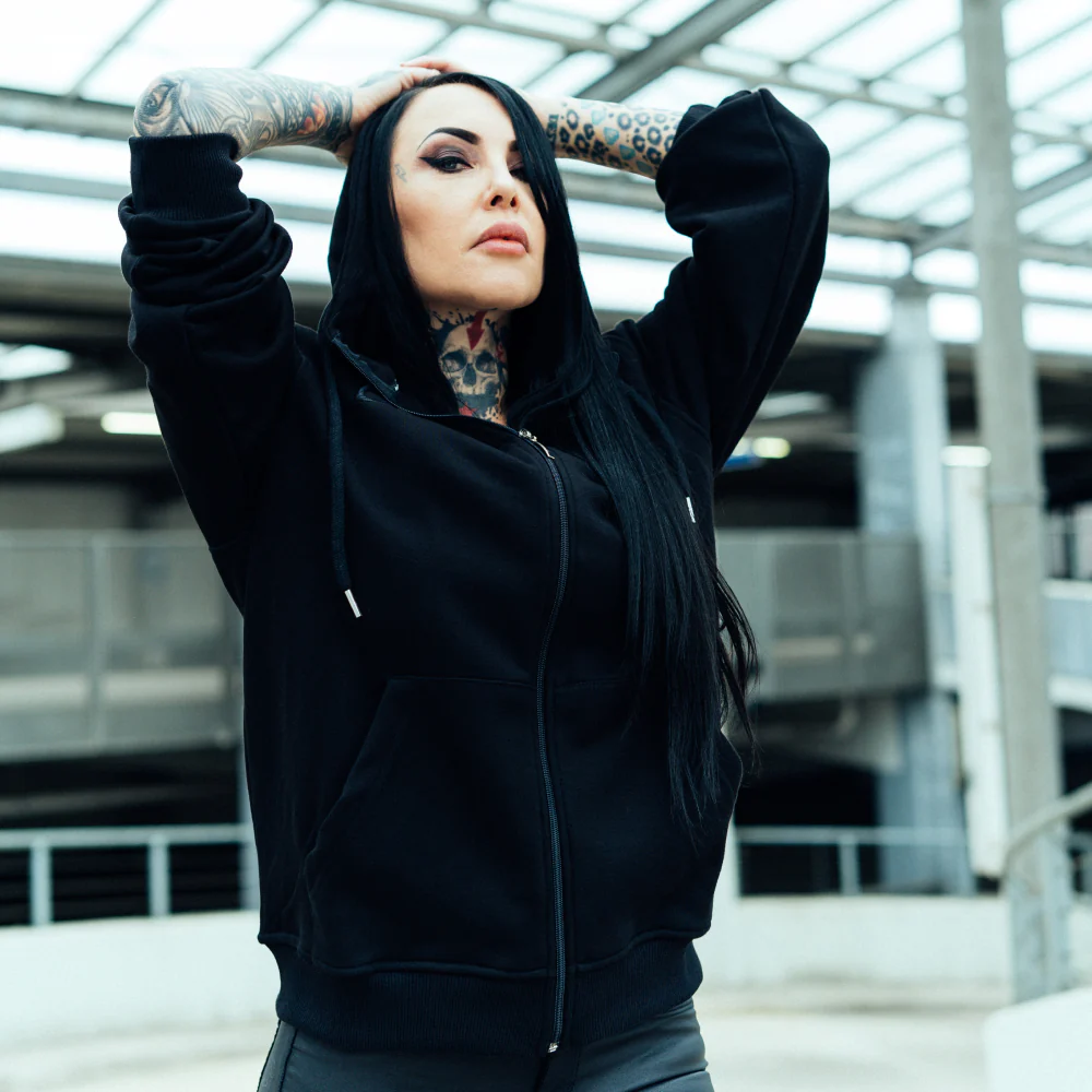 Zip Hoodie With Embroidered Logo - Image 2